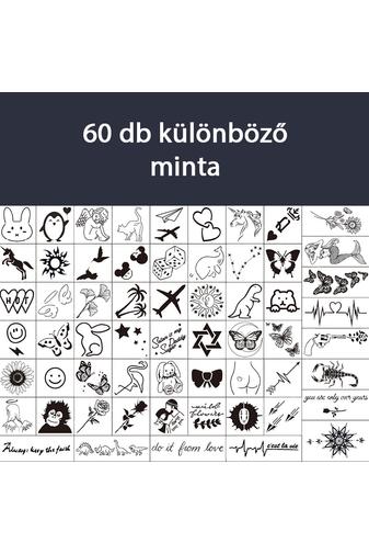 Kép 2/22 - Növényi Alapú Tartós Matrica Tetoválás Készlet 60 db Mintával 