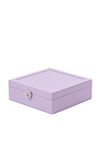 Kép 4/12 - Lila Nagy Méretű Műbőr Ékszertartó Doboz 