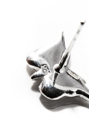Kép 5/5 - A &amp; ONE Pillangó Alakú Lila-Rózsaszín Swarovski Köves S925 Ezüst Fülbevaló