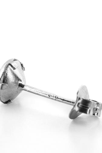 Kép 4/4 - Fehér Swarovski Kővel Díszített S925 Ezüst Fülbevaló