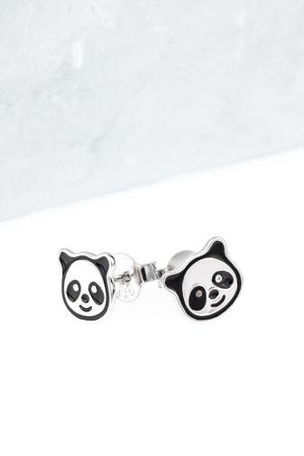 Kép 2/5 - A & ONE S925 Ezüst Panda Alakú Apró Fülbevaló