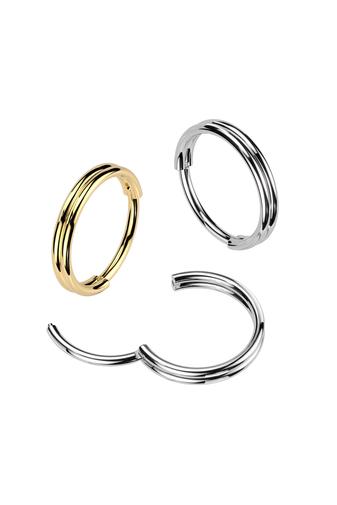 Kép 2/3 - A & ONE Ezüst Színű 316L Orvosi Acél Karika Piercing