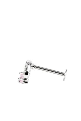 Kép 4/4 - A & ONE Ezüst Színű Hold Alakú Rozsdamentes Acél Labret Piercing