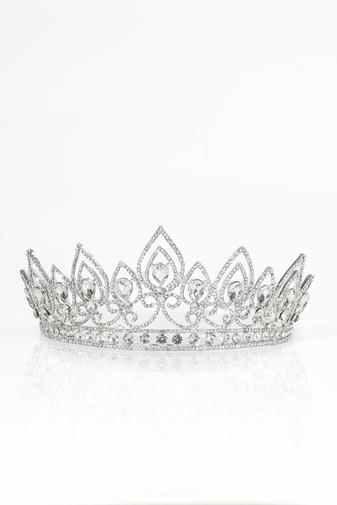 Kép 1/6 - Esküvői Alkalmi Tiara Strasszkövekkel