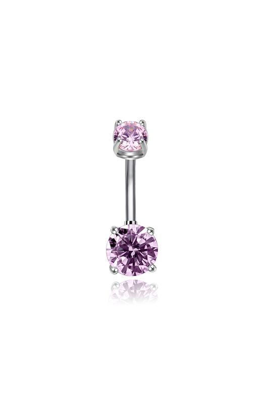 A & ONE Lila cirkónia kővel díszített piercing