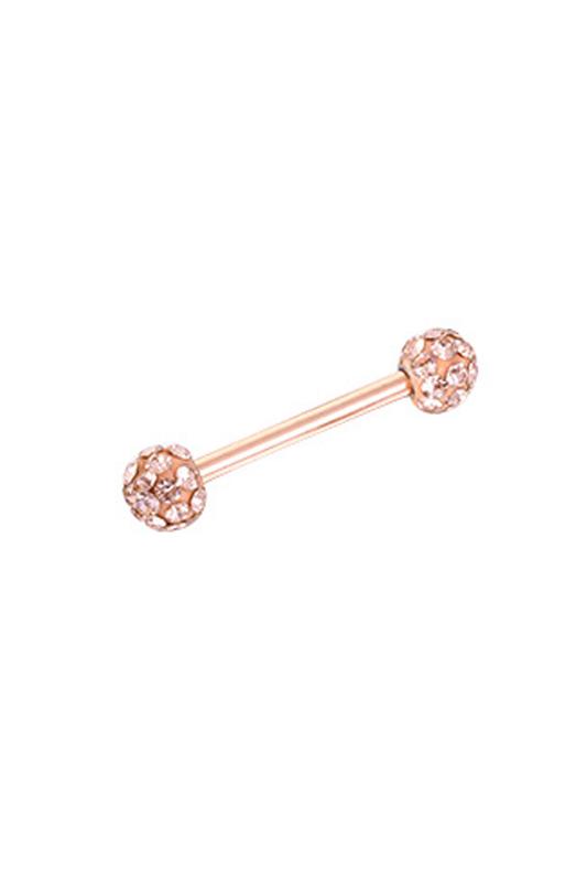 A & ONE Arany színű strasszköves piercing