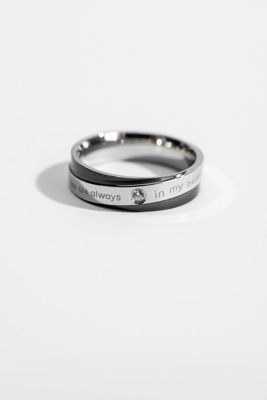 A & ONE Ezüst-Fekete Színű Cirkónia Kő  Díszítésű Gyűrű-7