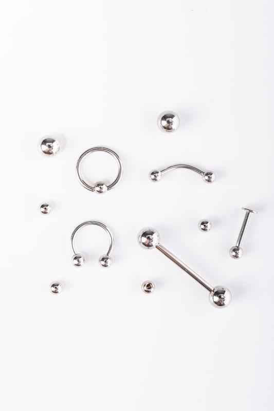 A & ONE Ezüst Színű Piercing Szett