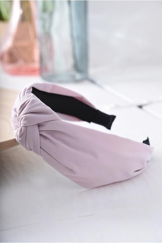 A & ONE Világos Rózsaszín Kétrétegű Textil Hajpánt