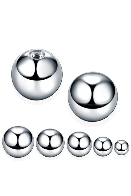 A & ONE 2 darabos Ezüst Színű Orvosi Acél Piercing Golyó 1,6 x 5 mm