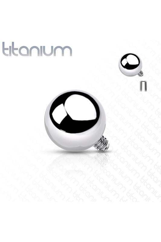 A & ONE Ezüst Színű Titánium Golyó Piercingvég 1,2 x 2 mm