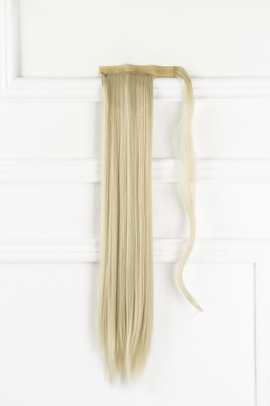 A &amp; ONE Világos Szőke Hosszú Egyenes Szintetikus Póthaj Copfhoz 60 cm