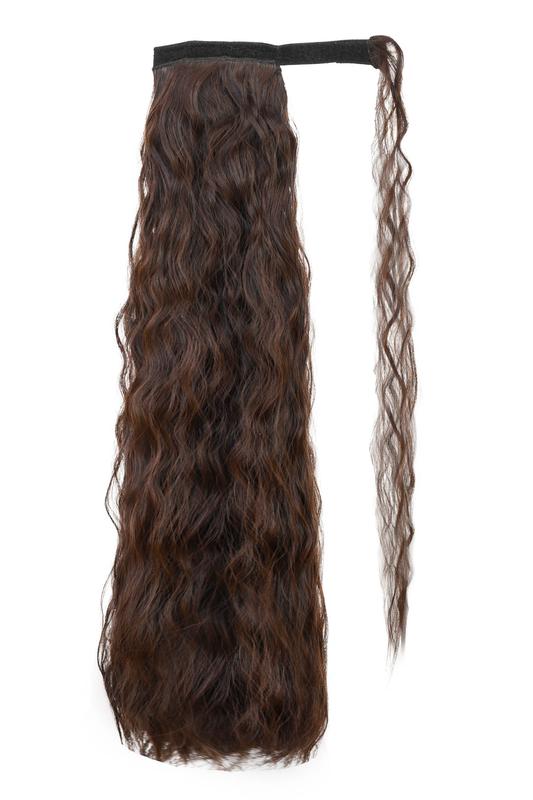 A &amp; ONE Vöröses Barna Hullámos Szintetikus Póthaj Copfhoz, 60 cm