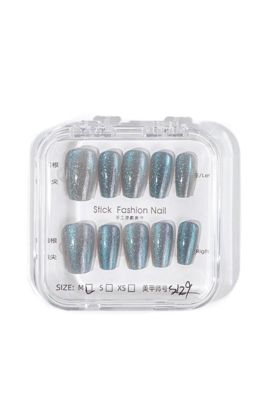 Zöld-Rózsaszín Színváltós Műköröm Tip Szett - 10 db