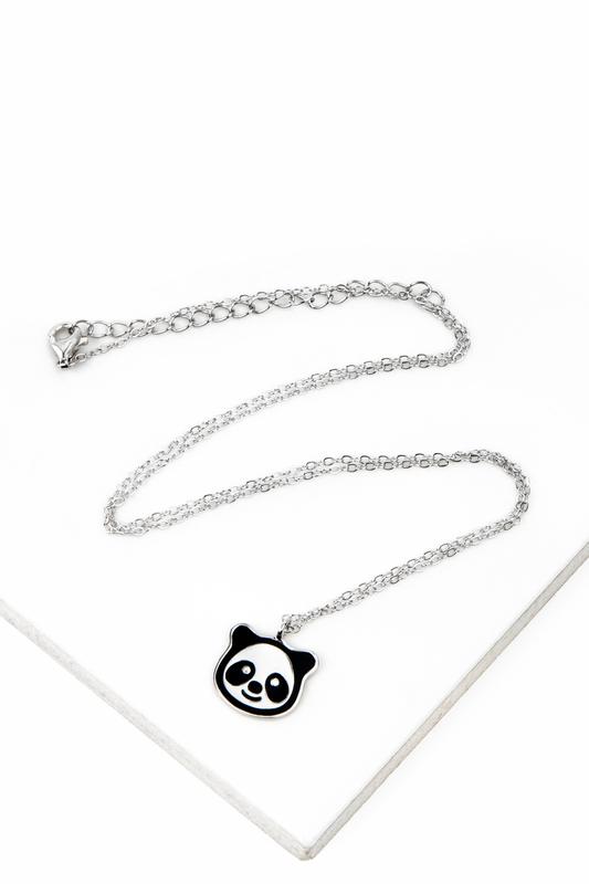 S925 Ezüst Nyaklánc Panda Alakú Medállal