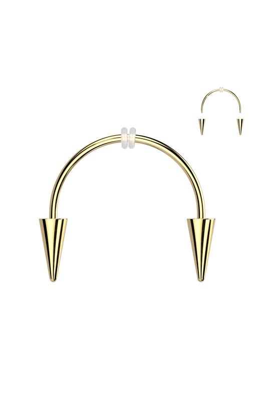 A & ONE Arany Színű 316L Orvosi Acél Patkó Piercing