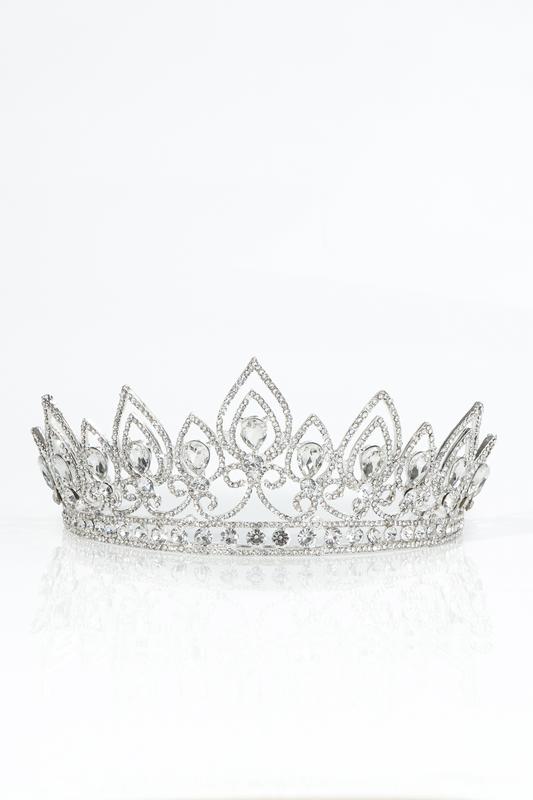 Esküvői Alkalmi Tiara Strasszkövekkel