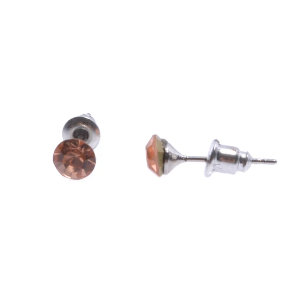 NARANCSSÁRGA  PONTSZERŰ ÜVEGRISTÁLY FÜLBEVALÓ (6mm)