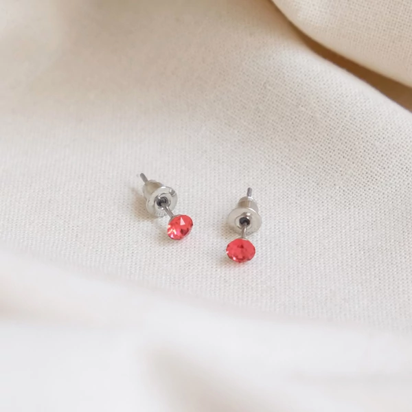 A & ONE Piros swarovski® köves női fülbevaló