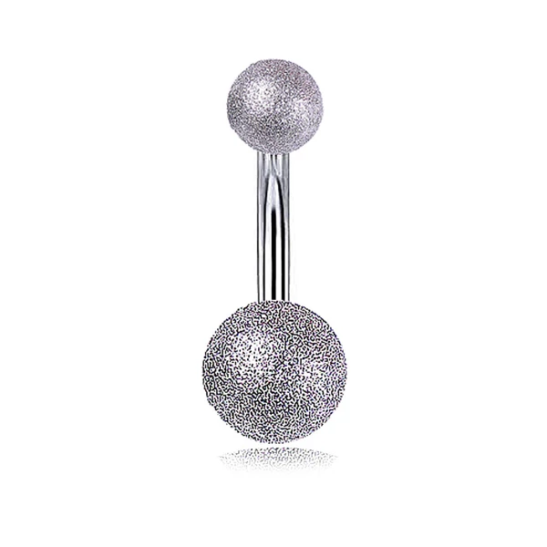 A & ONE Ezüst Színű Csillogó Orvosi Acélból Készült Köldök Piercing