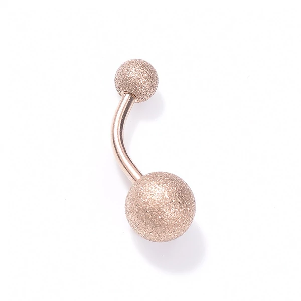 A & ONE Bronz Színű Csillogó Orvosi Acélból Készült Köldök Piercing