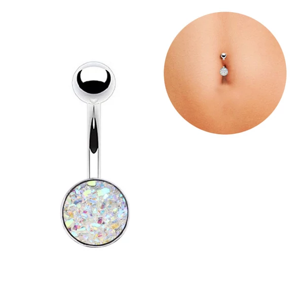 A & ONE Csillogós Anyaggal Díszített Piercing
