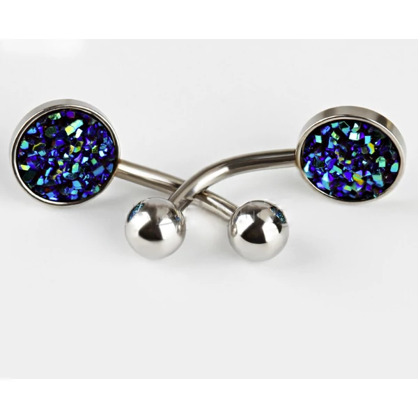 A & ONE Csillogós Anyaggal Díszített Piercing