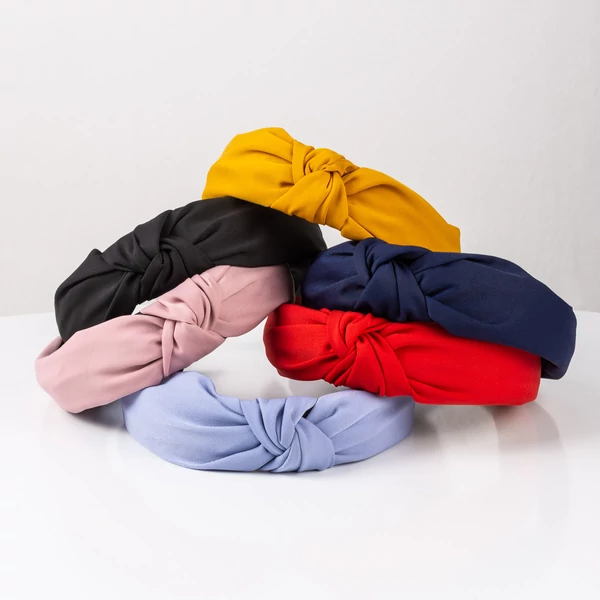 A & ONE Sötétkék Textil Hajpánt