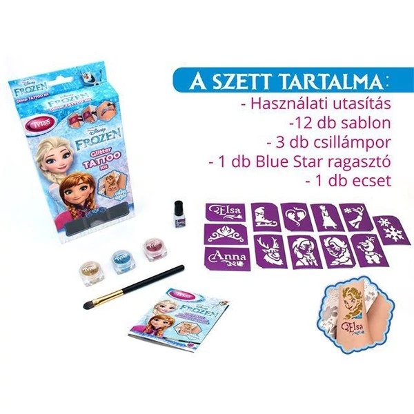 Tytoo Disney Jégvarázs Csillámtetoválás Szett
