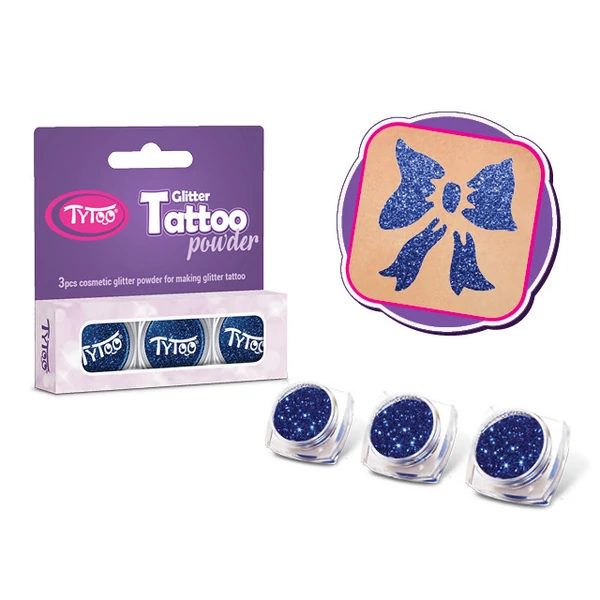 Tytoo Királykék Csillámpor Szett  3 x 2,5 ml