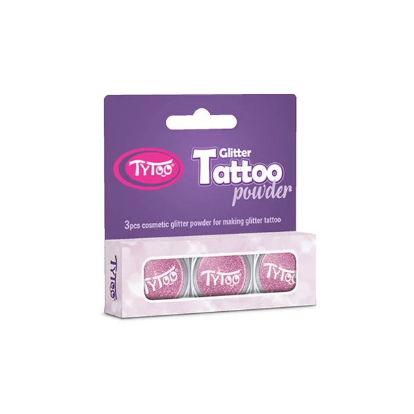 Tytoo Babarózsaszín Csillámpor Szett  3 x 2,5 ml