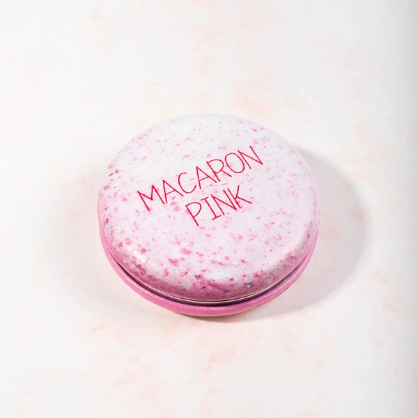 Macaron mintás kis smink tükör (pink)