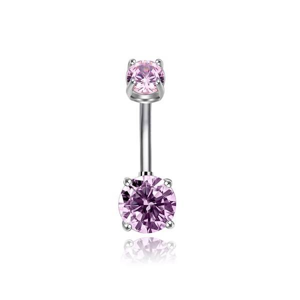 A & ONE Lila cirkónia kővel díszített piercing