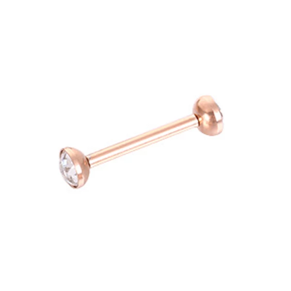 A & ONE Arany színű cirkónia köves piercing