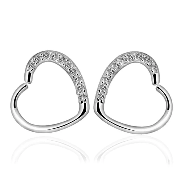 A & ONE Ezüst Színű Szív Alakú Cirkonia Köves Hamis Piercing