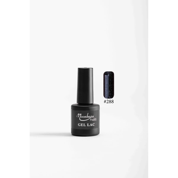 Moonbasa 6ML gél lakk #288 Csillámos fekete