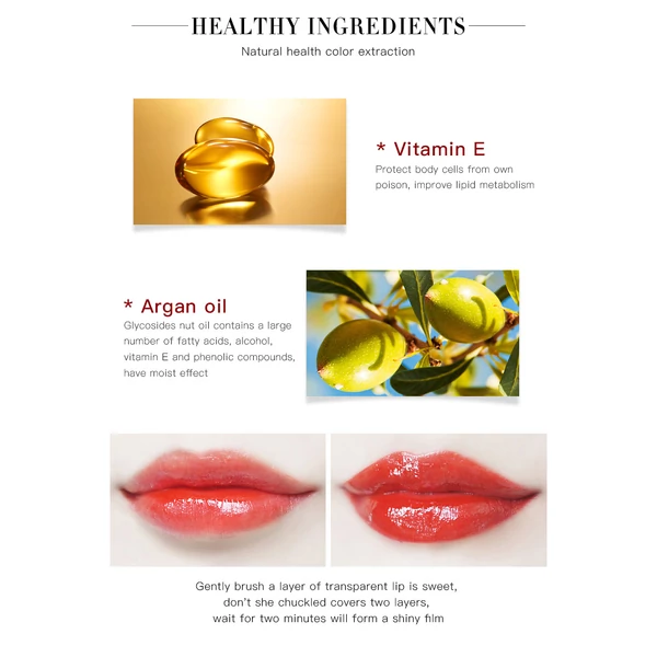 Pudaier® Átlátszó Szájfény E Vitaminnal És Argán Olajjal