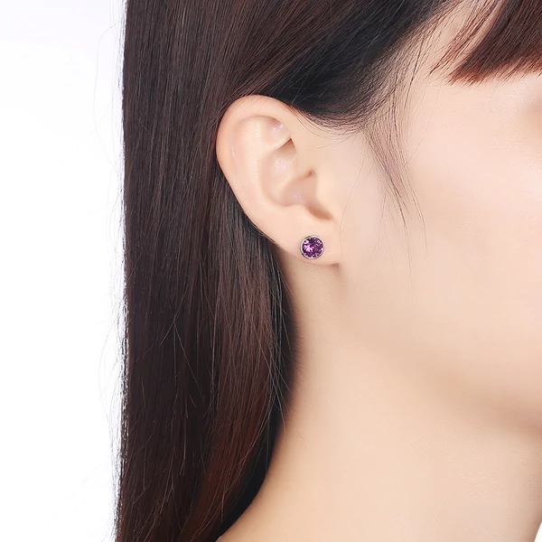 A & ONE Ezüst Fülbevaló Türkizkék Swarovski® Kristállyal