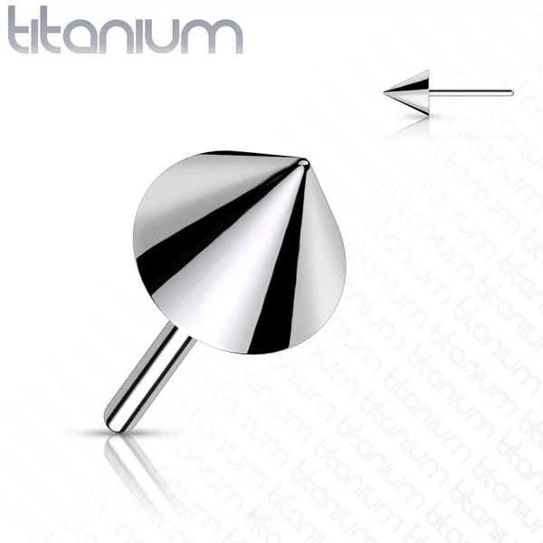 A & ONE Ezüst Színű Titánium Hegyes Piercing 3 x 3 mm