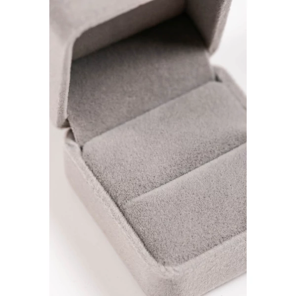 Szürke Színű Plüss Anyagú Ékszertartó Ajándékdoboz