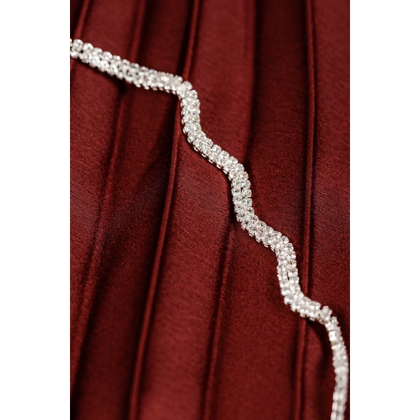 Esküvői Diamond Love: Női Ezüst Színű Cirkónia Kövekkel Kirakott Nyaklánc, Fülbevaló És Karkötő Szett