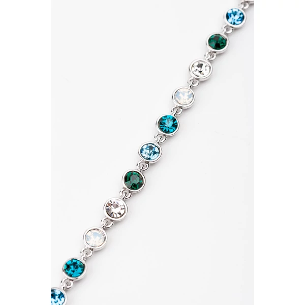 A & ONE Zöld Swarovski® Köves Nikkelmentes Fémből Készült Női Karkötő És Fülbevaló Szett