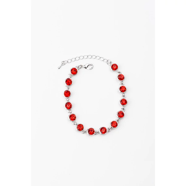 A & ONE Piros Swarovski® Köves Nikkelmentes Fémből Készült Női Karkötő És Fülbevaló Szett