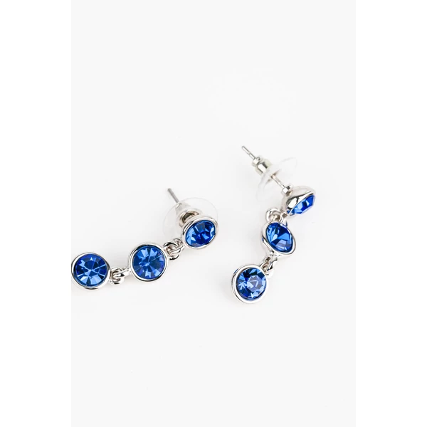 A & ONE Kék Swarovski® Köves Nikkelmentes Fémből Készült Női Lógós Fülbevaló