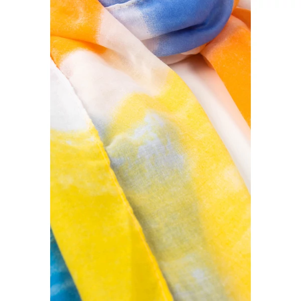 Kék,Narancssárga,Sárga És Fehér Színű Textil Kendő