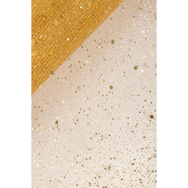 A & ONE Arany Hálós Csillámos Csomagoló, Dekorációs Papír, 0,48 x 1 m