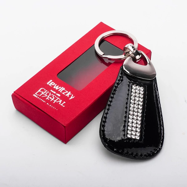 Lewitzky Fekete Swarovski® Kristályokkal Díszített Kulcstartó és Táskadísz