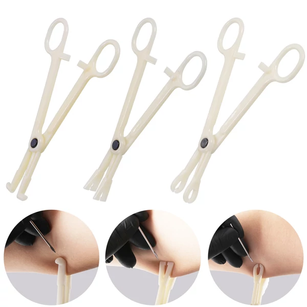 A & ONE Piercing Készítő Fogó Tű Nagyságú Réssel, Sterilizált Tasakban