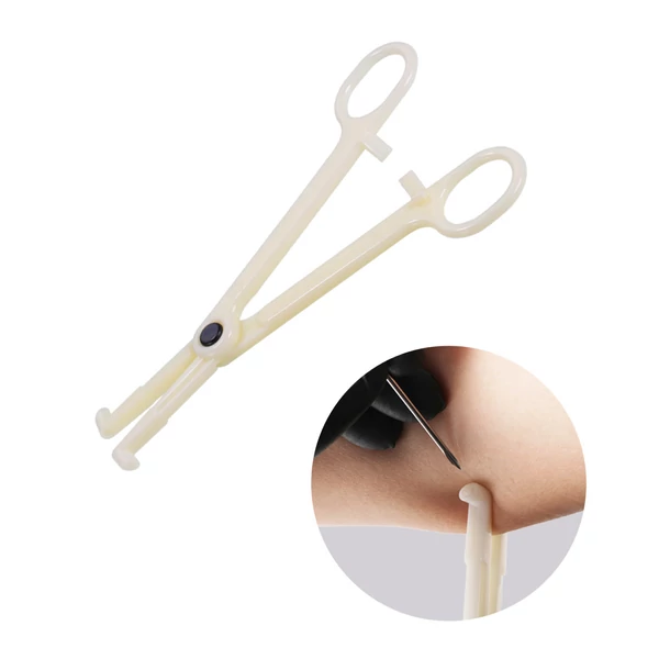 A & ONE Piercing Készítő Fogó Tű Nagyságú Réssel, Sterilizált Tasakban