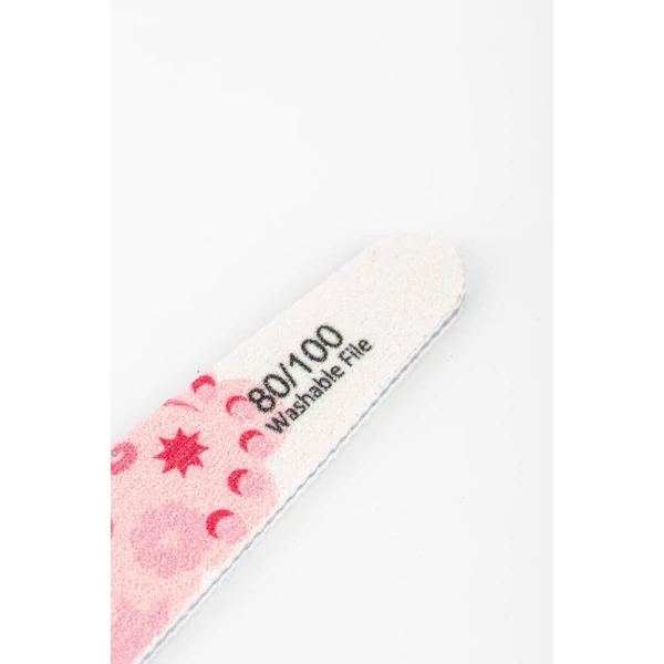 Nail Sunshine Kerekített Körömreszelő 80/100 Rózsaszín